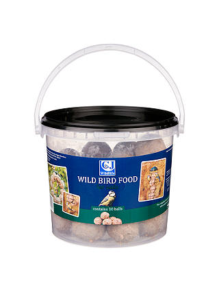 CJ Wildlife Wild Bird Food, Fat Balls, Bucket of 30