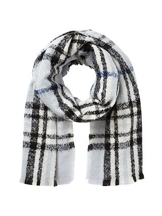East Checked Scarf, Blue