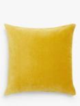 John Lewis Cotton Velvet Cushion, Gold