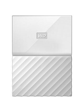 WD My Passport Portable Hard Drive, 4TB, White