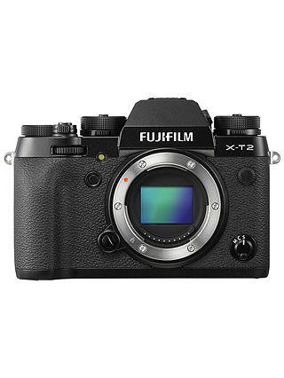 Fujifilm X-T2 Compact System Camera, 4K Ultra HD, 24.3MP, Wi-Fi, OLED EVF, 3” Tiltable LCD Screen, Body Only
