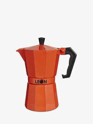 LEON Espresso Maker, 6 Cup, Red