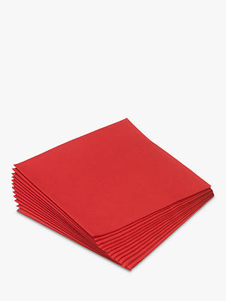 Paper Napkins, 33cm, Set of 20, Red