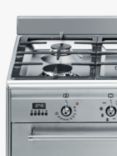 Smeg SUK91MFX9 Concert Range Cooker With Gas Hob, Stainless Steel