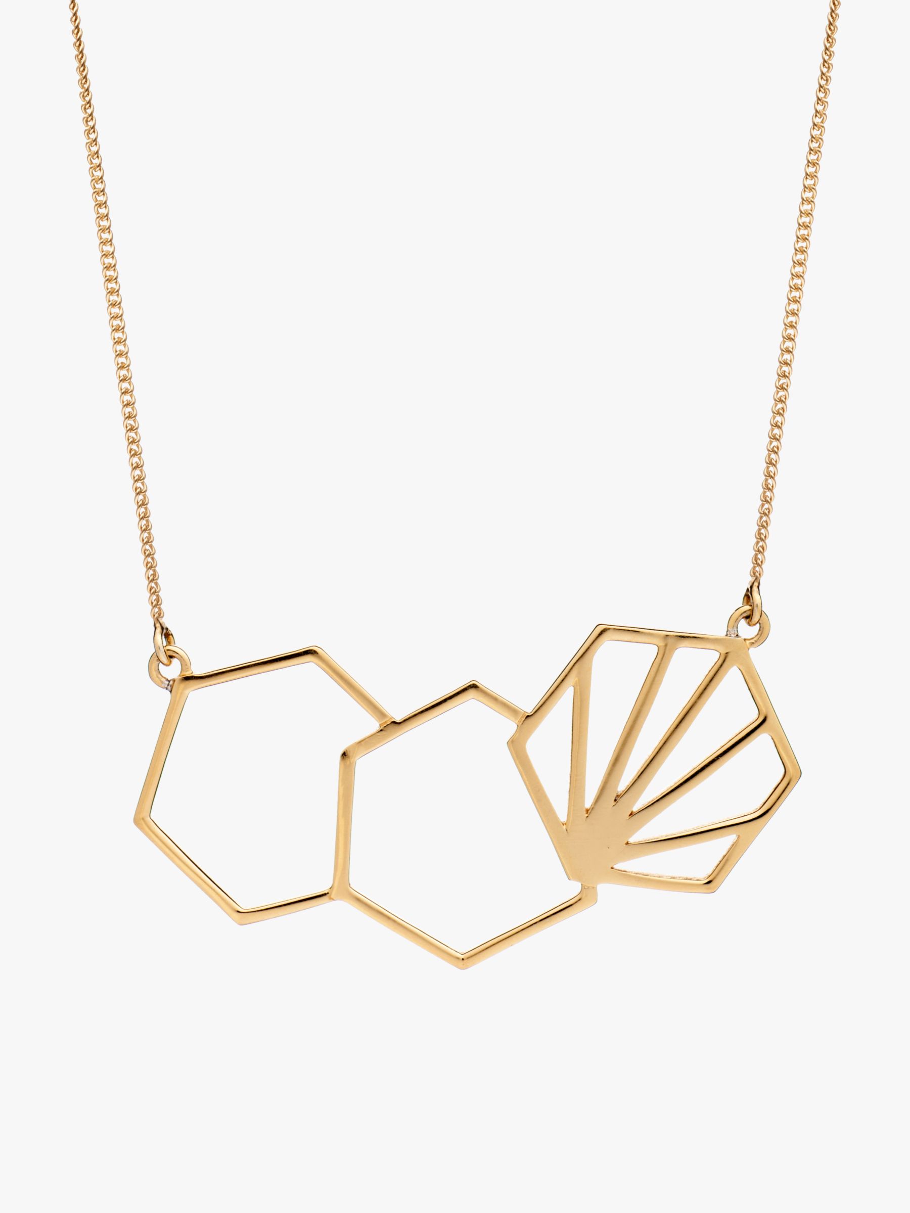 Rachel Jackson London 3 Hexagon Necklace