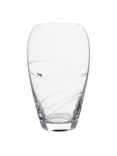 Dartington Crystal Rhumba Barrel Vase, Medium, H23cm, Clear