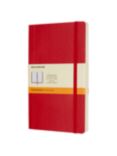 Moleskine Large Soft Cover Ruled Notebook, Red
