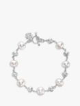 Dower & Hall Sterling Silver Pearlicious Pearl Nugget Bracelet, Silver/White