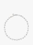 Dower & Hall Freshwater Pearl Nugget Collar Necklace, Silver/White