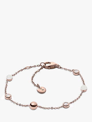 Skagen Seaglass Chain Bracelet, Rose Gold SKJ0971791