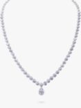 Ivory & Co. Limelight Graduating Cubic Zirconia Pave Necklace, Silver