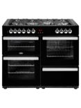 Belling Cookcentre 110DFT Dual Fuel Range Cooker, Black