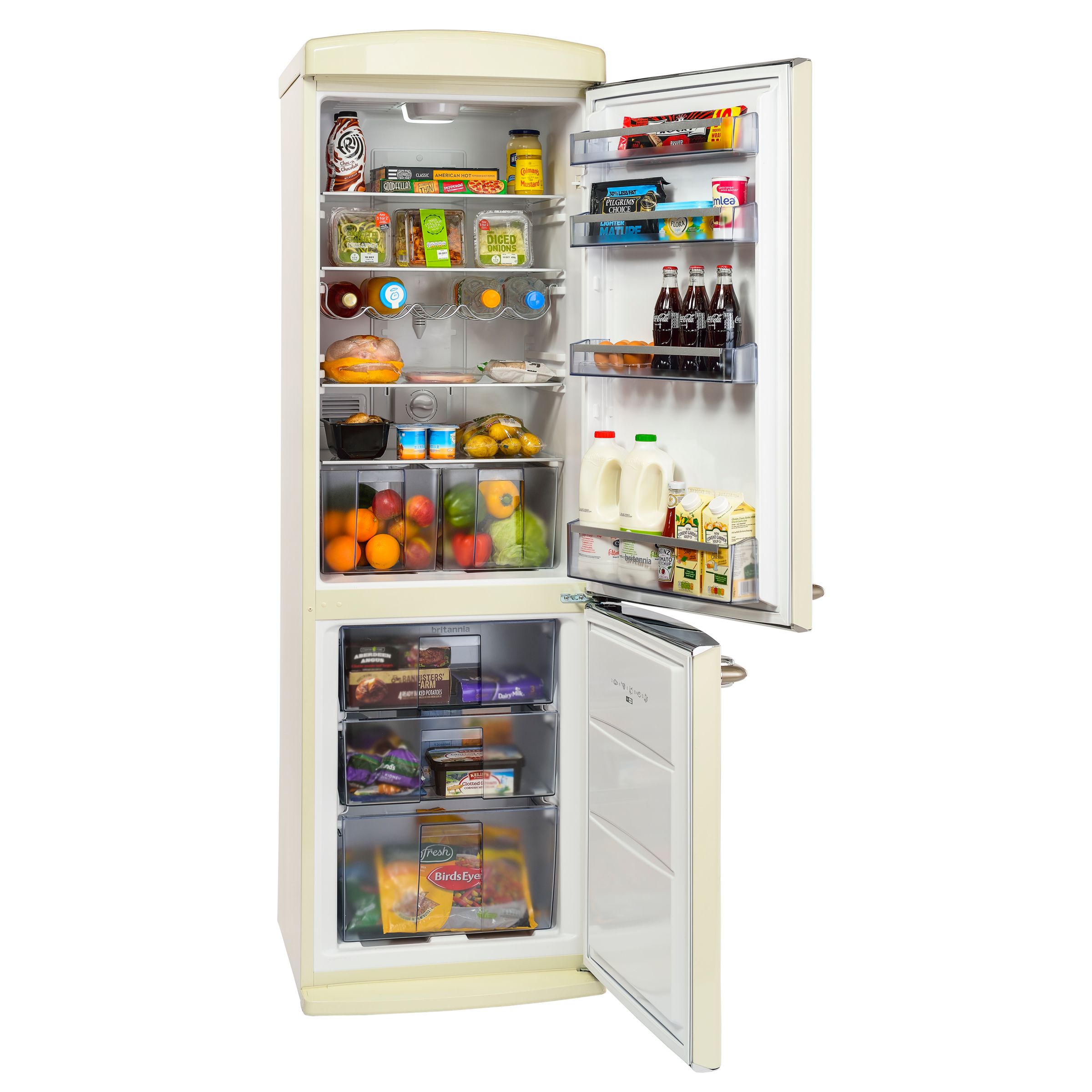 Britannia Breeze Retro Fridge Freezer, A+ Energy Rating, 60cm Wide at John Lewis