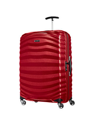 Samsonite Lite-Shock 4-Wheel 75cm Large Suitcase, Chilli Red