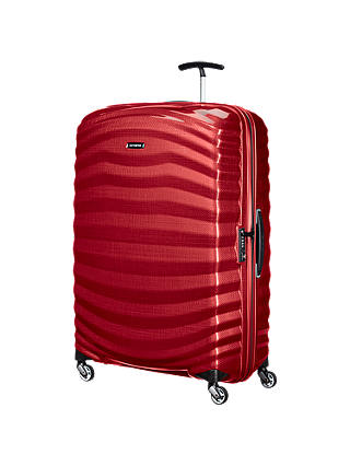 Samsonite Lite-Shock Spinner 4-Wheel 82cm Suitcase, Chilli Red
