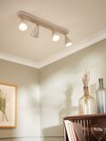 John Lewis Plymouth GU10 LED 4 Spotlight Ceiling Bar, Grey