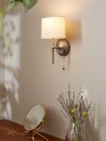 John Lewis Isabel Wall Light, 1 Light, Pewter