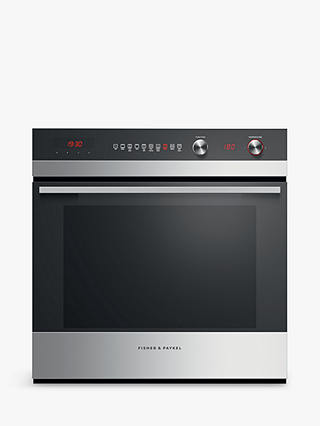 Fisher & Paykel OB60SC9DEPX1 Built-In Single Electric Oven, Stainless Steel / Black