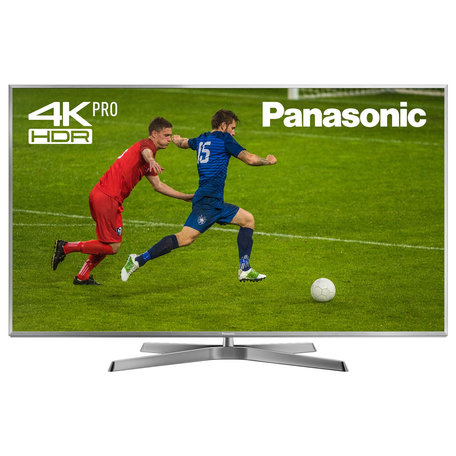 Panasonic TX-65EX750B LED HDR 4K Ultra HD 3D Smart TV, 65" with Freeview Play/Freesat HD & Swivel Stand, Ultra HD Certified, Silver