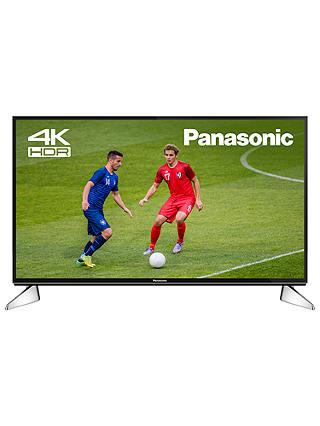 Panasonic TX-49EX600B LED HDR 4K Ultra HD Smart TV, 49" with Freeview Play & Switch Design Adjustable Stand, Ultra HD Certified, Black & Silver