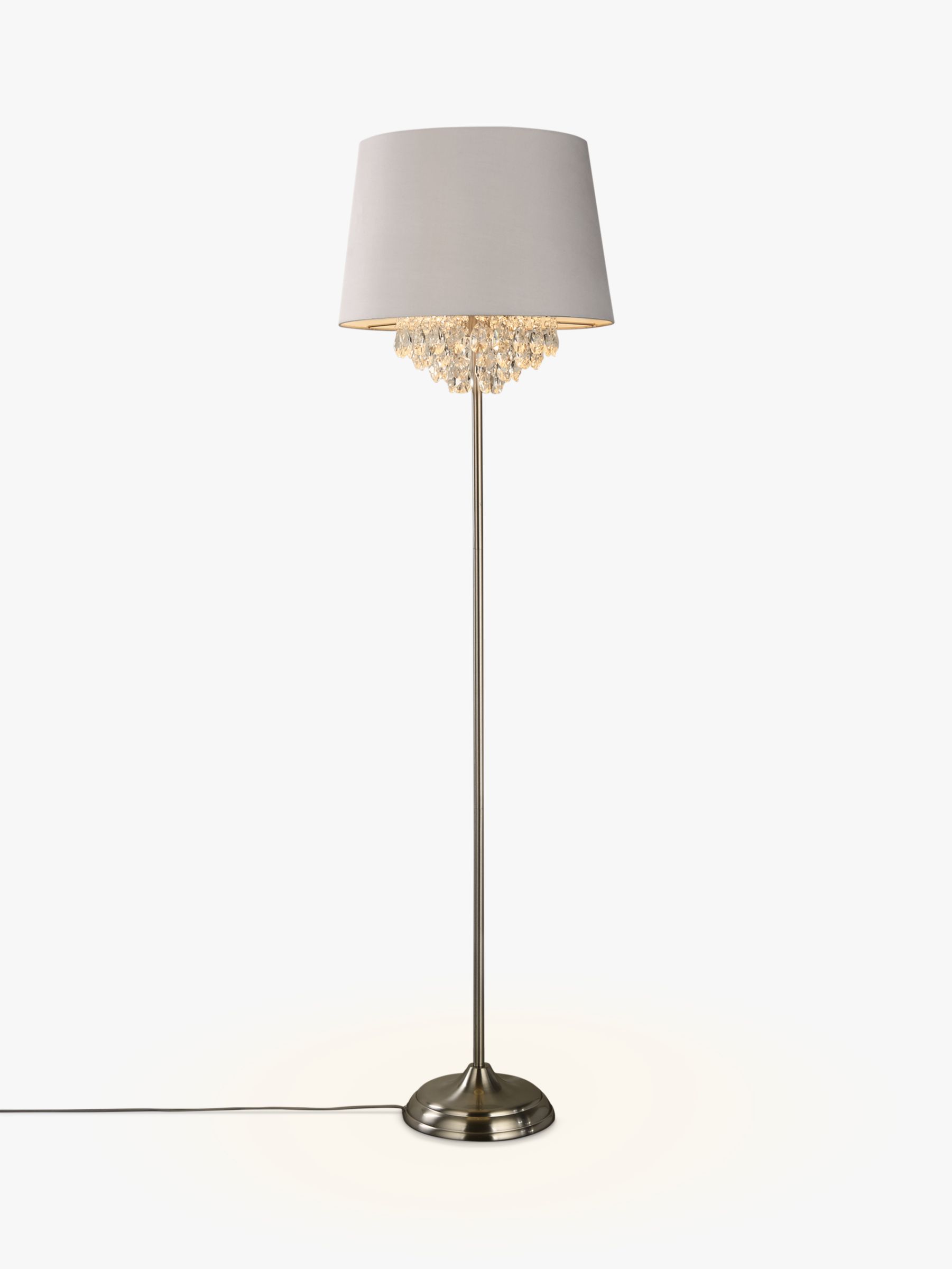 John Lewis & Partners Christabel Floor Lamp, Satin Nickel