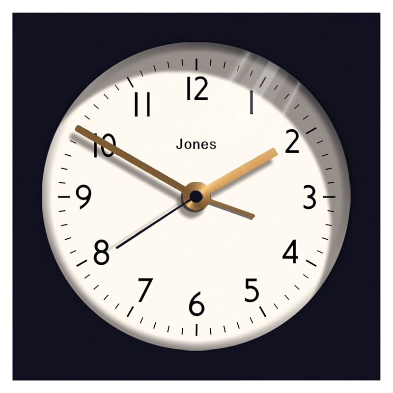 Jones Ingot Alarm Clock, Midnight Blue