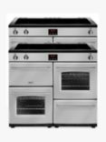 Belling Farmhouse 100EI Electric Induction Range Cooker, Silver