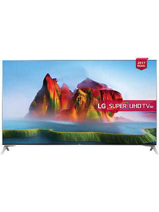 LG 49SJ800V LED HDR Super UHD 4K Ultra HD Smart TV, 49" with Freeview Play, Ultra Slim Design & Harman / Kardon Sound, Silver