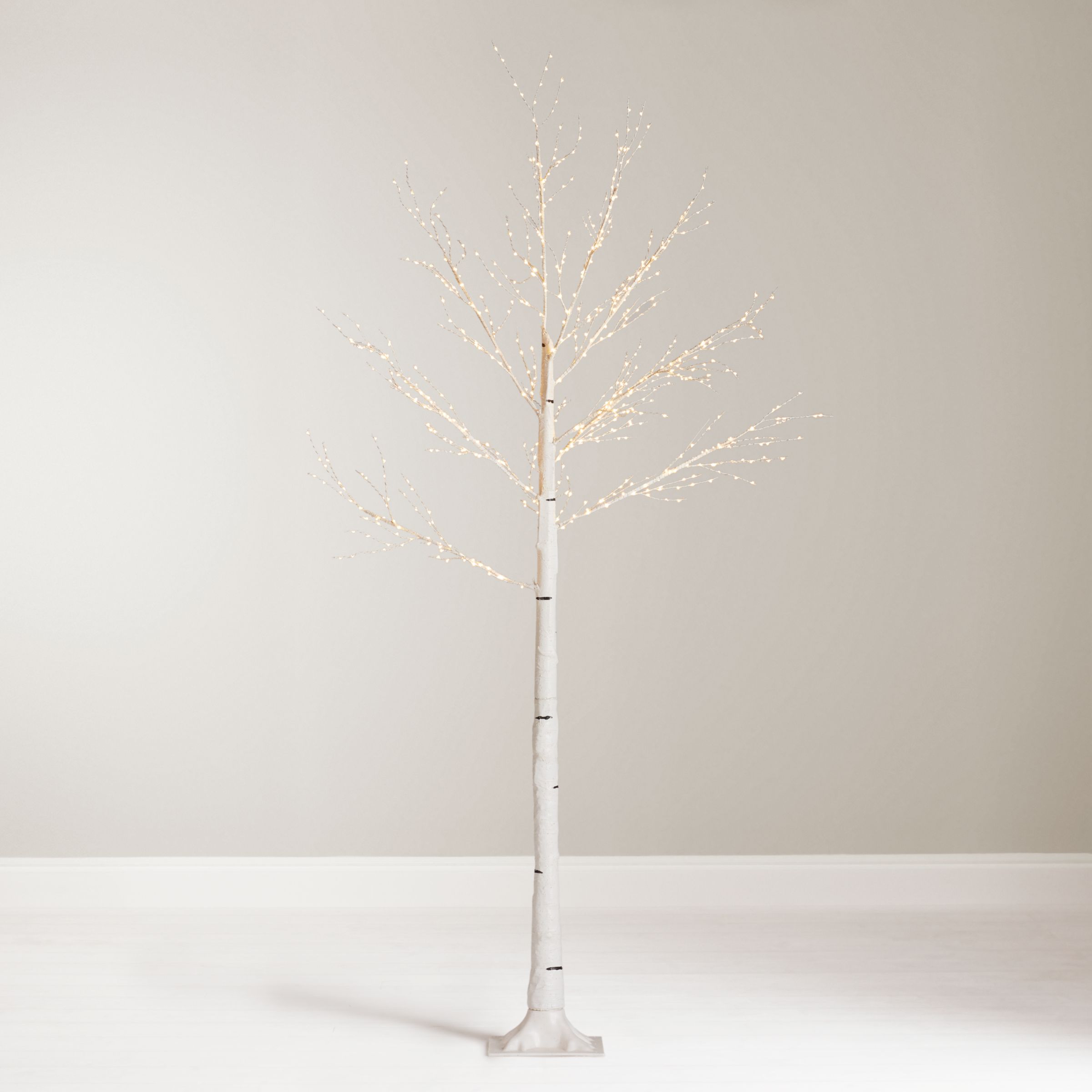John Lewis & Partners Pre-Lit Birch Twig Tree, White, 7.5ft