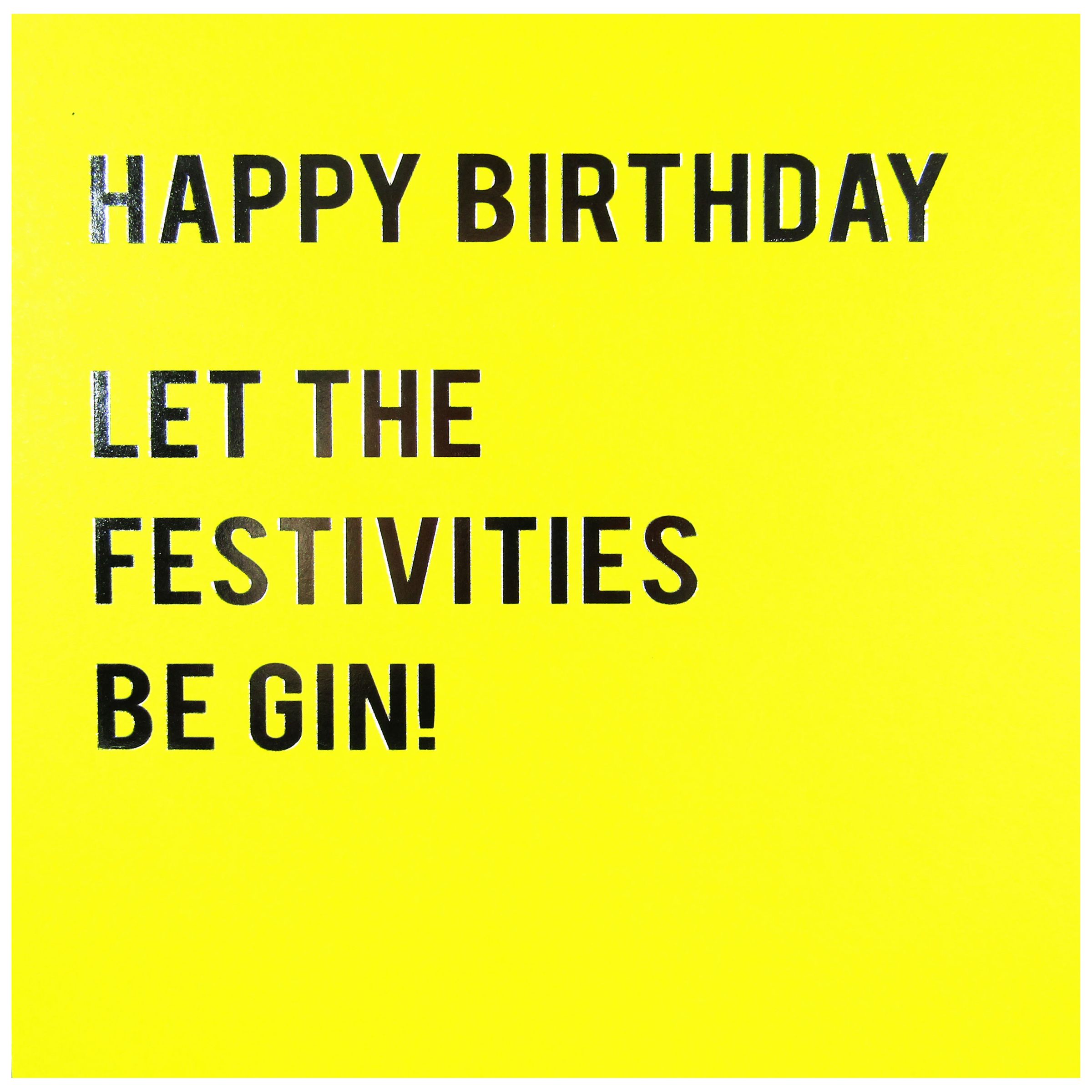 Redback Cards Let The Celebrations Be-Gin  Birthday Card