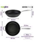 Eaziglide Neverstick3 Professional Non-Stick Open Frying Pan, Dia.30cm