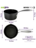 Eaziglide Neverstick3 Professional Non-Stick Milk Pan, Dia.16cm