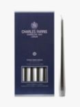 Charles Farris Dinner Candles, Pack of 12, Silver