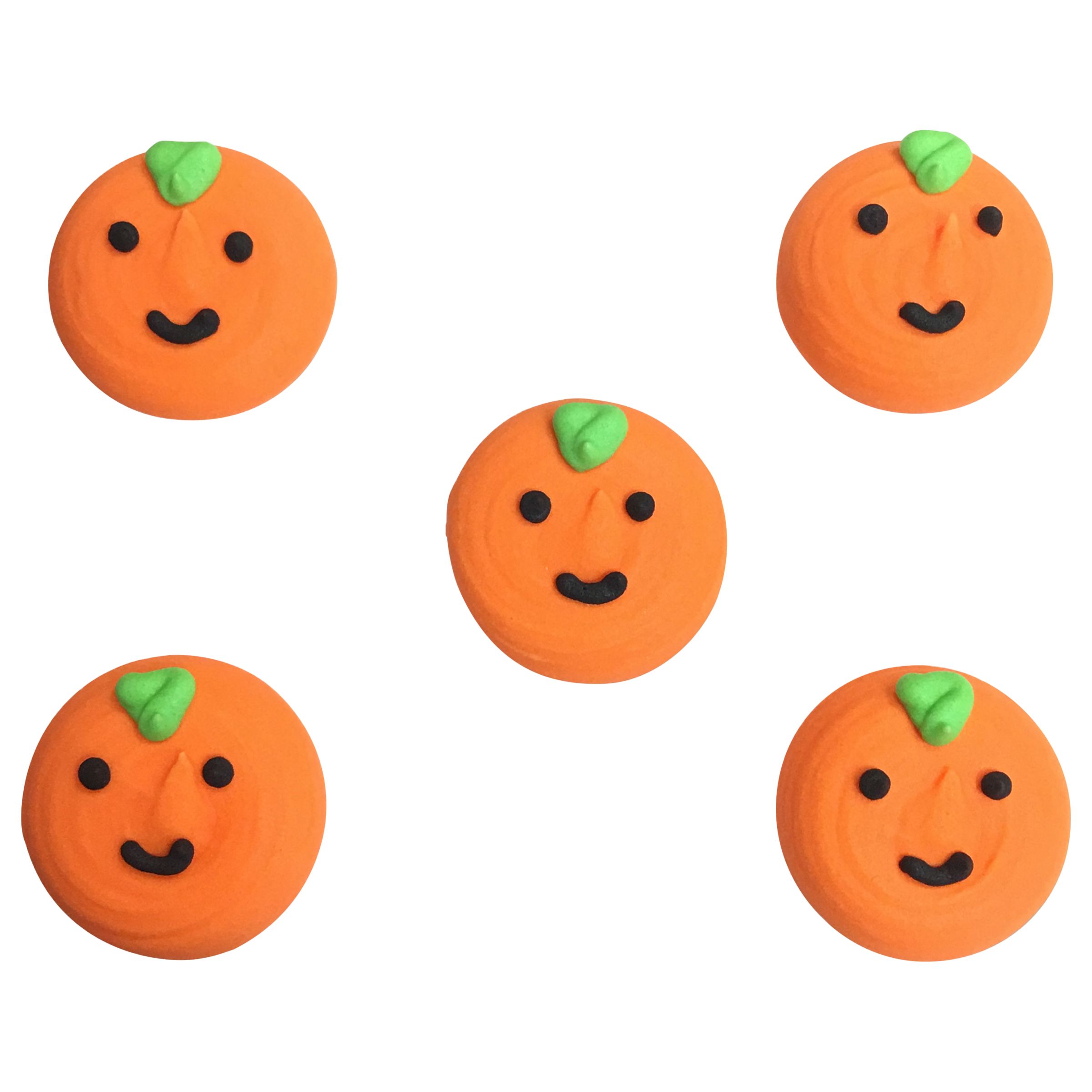 Creative Party Sugarcraft Halloween Pumpkin Cake Toppers, Pack of 5