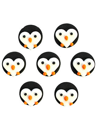 Creative Party Sugarcraft Christmas Penguin Cake Toppers, Pack of 7