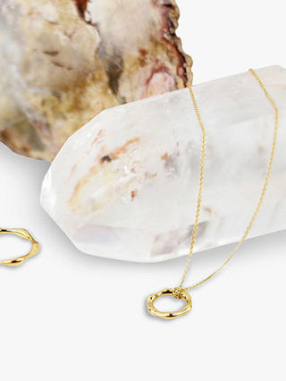 Missoma 18ct Gold Vermeil Large Molten Bobble Chain Pendant Necklace, Gold