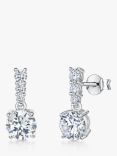 Jools by Jenny Brown Cubic Zirconia Drop Earrings, Silver