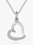 Jools by Jenny Brown Cubic Zirconia Hanging Heart Necklace