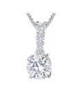 Jools by Jenny Brown Cubic Zirconia Drop Stemmed Stone Necklace, Silver