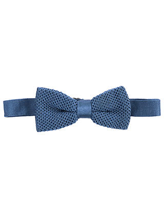 John Lewis & Partners Knitted Bow Tie, Blue
