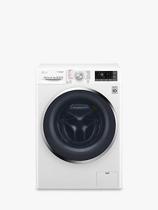 LG F4J8FH2W Freestanding Washer Dryer, 9kg Wash / 6kg Dry Load, A Energy Rating, 1400rpm Spin, White