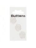 Groves Glitter Flower Button, 17mm, Pack of 3
