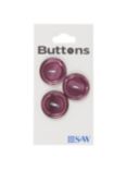 Groves Rimmed Button, 20mm, Pack of 3