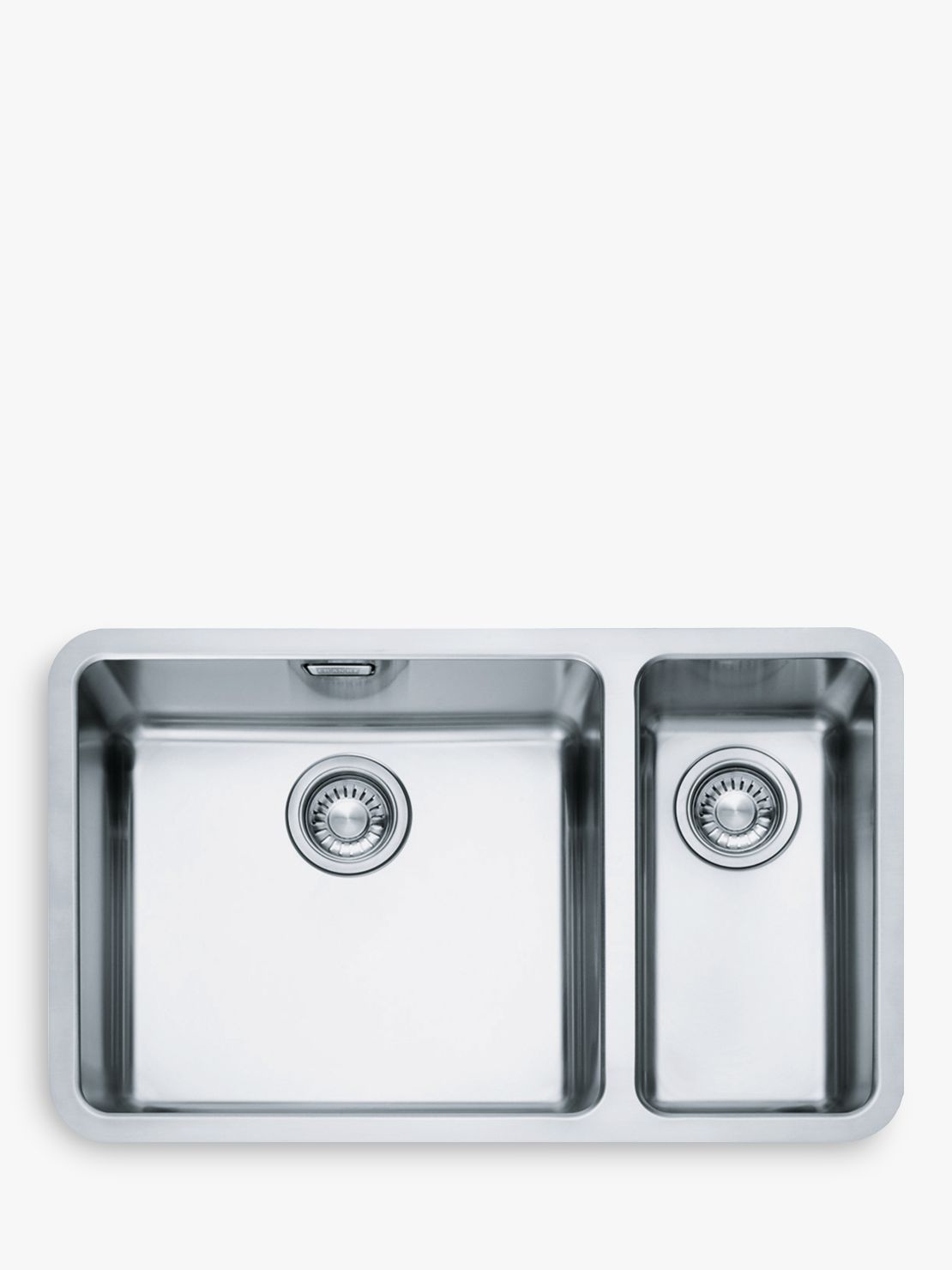 Franke Kubus KBX 160 45-20 Left Hand 1.5 Bowl Undermounted Kitchen Sink, Stainless Steel