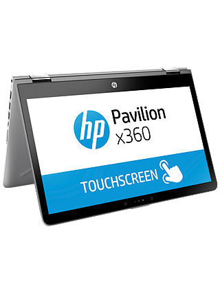 HP Pavilion 14-ba016na Convertible Laptop, Intel Core i3, 8GB RAM, 128GB M.2 SSD, 14”, Mineral Silver