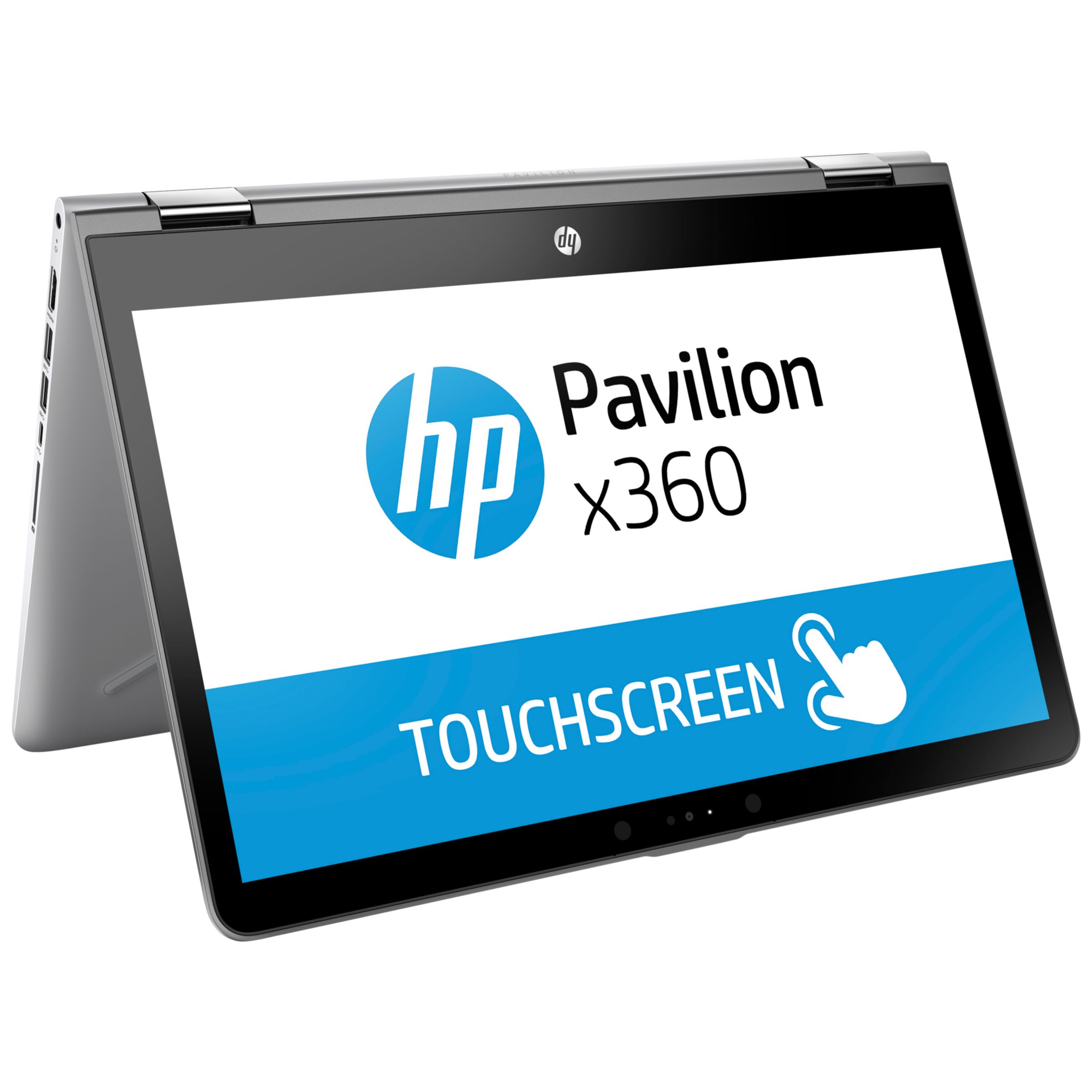 HP Pavilion X360 14-ba031na Laptop, Intel Core i5, 8GB RAM, 128GB M.2 SSD, 14” Full HD Touch Screen, Mineral Silver