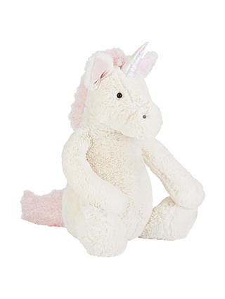Jellycat Bashful Unicorn Soft Toy, Really Big, White/Pink