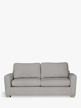 John Lewis Oliver Large 3 Seater Sofa, Light Leg, Aquaclean Matilda Steel