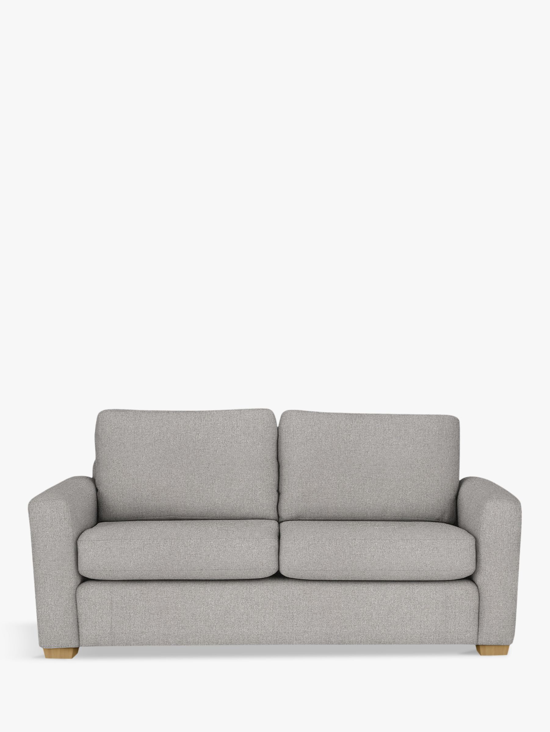 John Lewis Oliver Medium 2 Seater Sofa, Light Leg, Aquaclean Matilda Steel