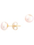A B Davis 9ct Gold Freshwater Pearl Stud Earrings